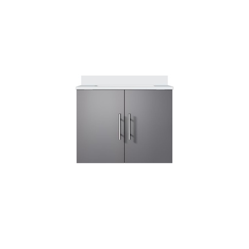 [LVG24SB200] Geneva 24 in. W x 22 in. D Dark Grey Bath Vanity and White Quartz Top