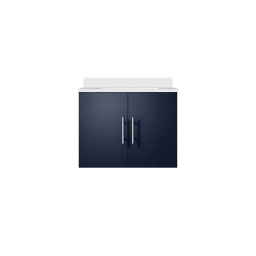[LVG24SE200] Geneva 24 in. W x 22 in. D Navy Blue Bath Vanity and White Quartz Top