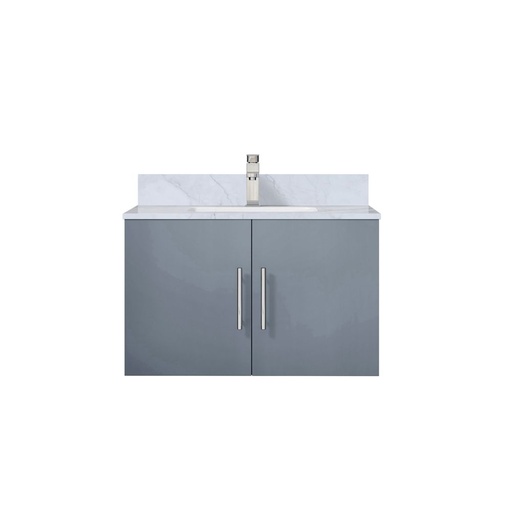 [LVG30SB101] Geneva 30 in. W x 22 in. D Dark Grey Bath Vanity, Carrara Marble Top, and Faucet Set