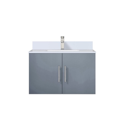 [LVG30SB201] Geneva 30 in. W x 22 in. D Dark Grey Bath Vanity, White Quartz Top, and Faucet Set