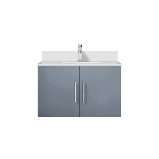 [LVG30SB301] Geneva 30 in. W x 22 in. D Dark Grey Bath Vanity, Cultured Marble Top, and Faucet Set
