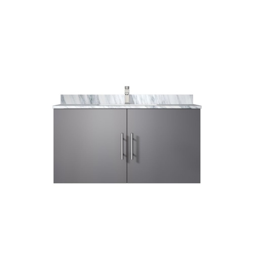 [LVG36SB101] Geneva 36 in. W x 22 in. D Dark Grey Bath Vanity, Carrara Marble Top, and Faucet Set
