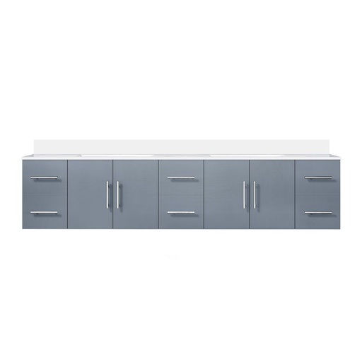 [LVG84DB300] Geneva 84 in. W x 22 in. D Dark Grey Double Bath Vanity and Cultured Marble Top