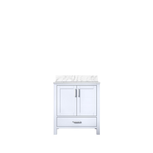 [LVJ30SA100] Jacques 30 in. W x 22 in. D White Bath Vanity and Carrara Marble Top