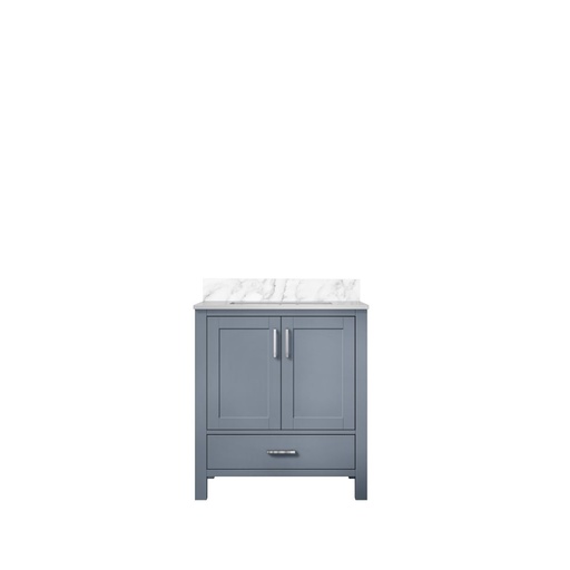 [LVJ30SB100] Jacques 30 in. W x 22 in. D Dark Grey Bath Vanity and Carrara Marble Top