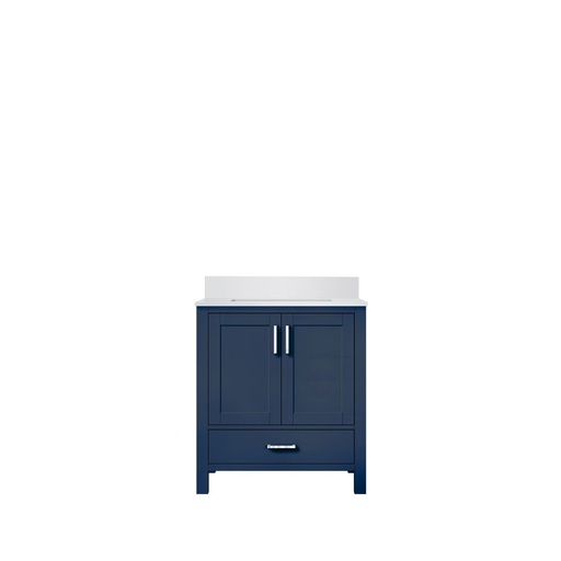 [LVJ30SE200] Jacques 30 in. W x 22 in. D Navy Blue Bath Vanity and White Quartz Top