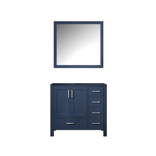 [LVJ36SE010L] Jacques 36 in. W x 22 in. D Left Offset Navy Blue Bath Vanity and 34 in. Mirrors