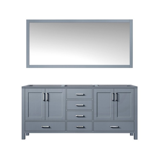 [LVJ60DB010] Jacques 60 in. W x 22 in. D Dark Grey Double Bath Vanity and 58 in. Mirror