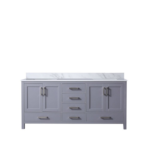 [LVJ72DB100] Jacques 72 in. W x 22 in. D Dark Grey Double Bath Vanity and Carrara Marble Top