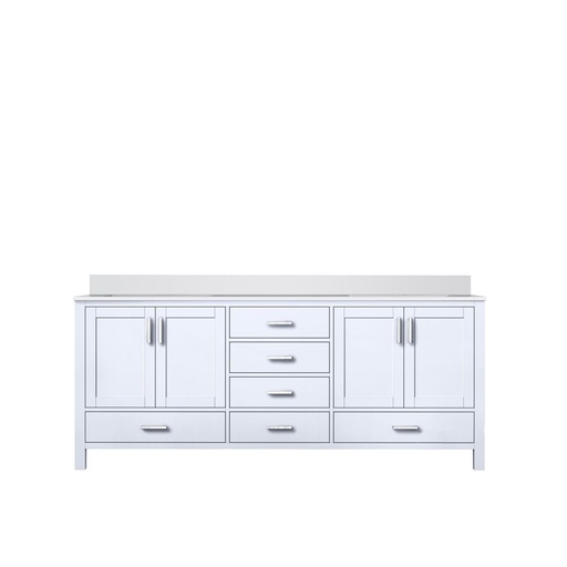 [LVJ80DA200] Jacques 80 in. W x 22 in. D White Double Bath Vanity and White Quartz Top