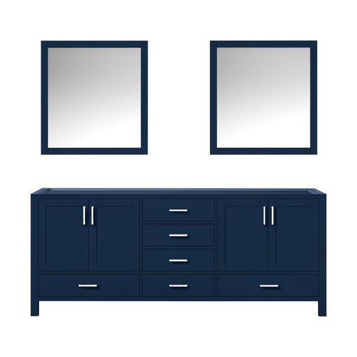 [LVJ80DE010] Jacques 80 in. W x 22 in. D Navy Blue Double Bath Vanity and 30 in. Mirrors