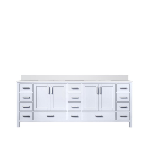 [LVJ84DA200] Jacques 84 in. W x 22 in. D White Double Bath Vanity and White Quartz Top