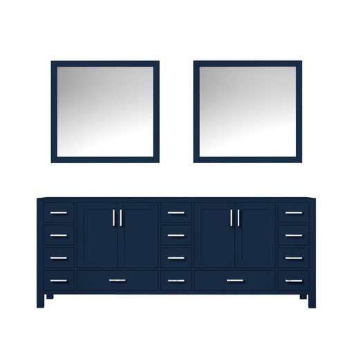 [LVJ84DE010] Jacques 84 in. W x 22 in. D Navy Blue Double Bath Vanity and 34 in. Mirrors