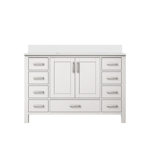[LVJ48SA300] Jacques 48 in. W x 22 in. D White Bath Vanity and Cultured Marble Top