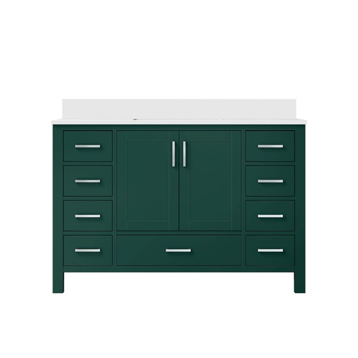 [LVJ48SG300] Jacques 48 in. W x 22 in. D Green Bath Vanity and Cultured Marble Top