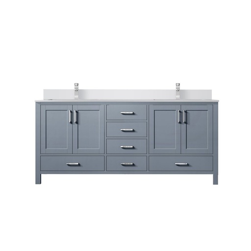 [LVJ60DB301] Jacques 60 in. W x 22 in. D Dark Grey Bath Vanity, Cultured Marble Top, and Faucet Set