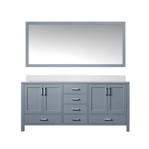 [LVJ60DB310] Jacques 60 in. W x 22 in. D Dark Grey Bath Vanity, Cultured Marble Top, and 58 in. Mirror