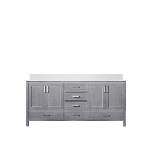 [LVJ72DD300] Jacques 72 in. W x 22 in. D Distressed Grey Bath Vanity and Cultured Marble Top