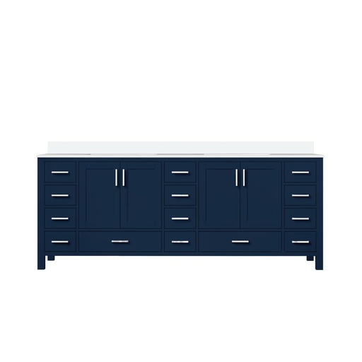 [LVJ84DE300] Jacques 84 in. W x 22 in. D Navy Blue Bath Vanity and Cultured Marble Top