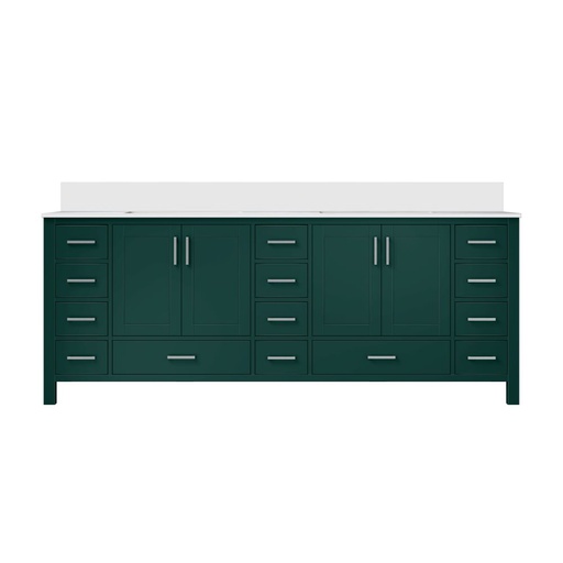 [LVJ84DG300] Jacques 84 in. W x 22 in. D Green Bath Vanity and Cultured Marble Top