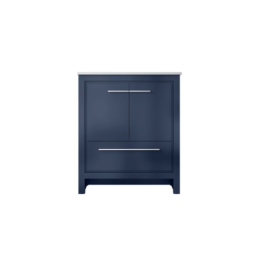 [LVLF30SNB300] Lafarre 30 in W x 20 in. D Navy Blue Bath Vanity and Cultured Marble Top