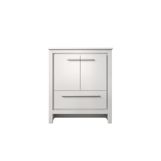 [LVLF30SW200] Lafarre 30 in W x 20 in. D White Bath Vanity and White Quartz Top