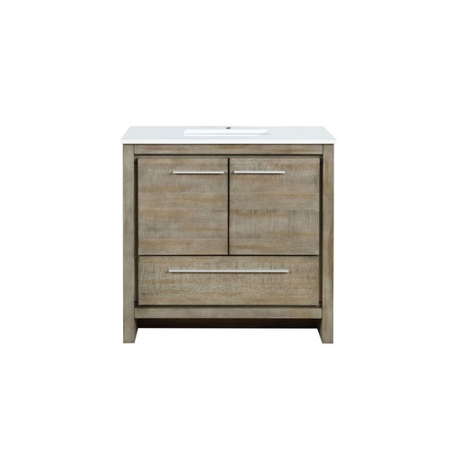 [LVLF36SRA300] Lafarre 36 in W x 20 in. D Rustic Acacia Bath Vanity and Cultured Marble Top