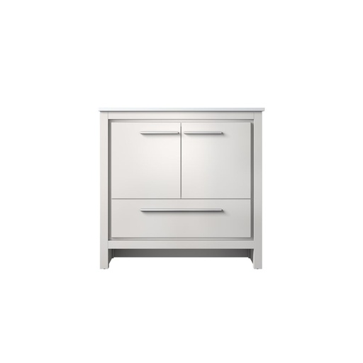 [LVLF36SW200] Lafarre 36 in W x 20 in. D White Bath Vanity and White Quartz Top
