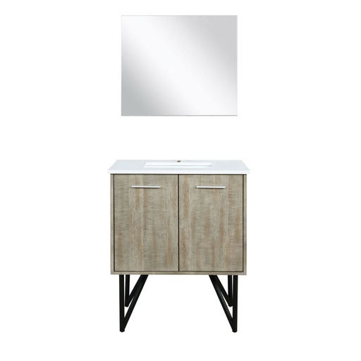 [LVLY30SRA310] Lancy 30 in W x 20 in. D Rustic Acacia Bath Vanity, Cultured Marble Top and 28 in Mirror