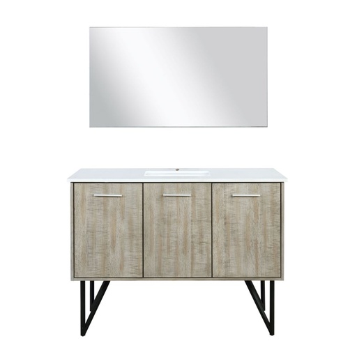 [LVLY48SRA310] Lancy 48 in W x 20 in. D Rustic Acacia Bath Vanity, Cultured Marble Top and 43 in Mirror