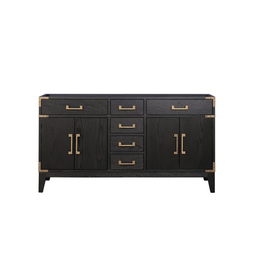 [LVL60DJ000] Laurel 60 in W x 22 in. D Black Oak Double Bath Vanity