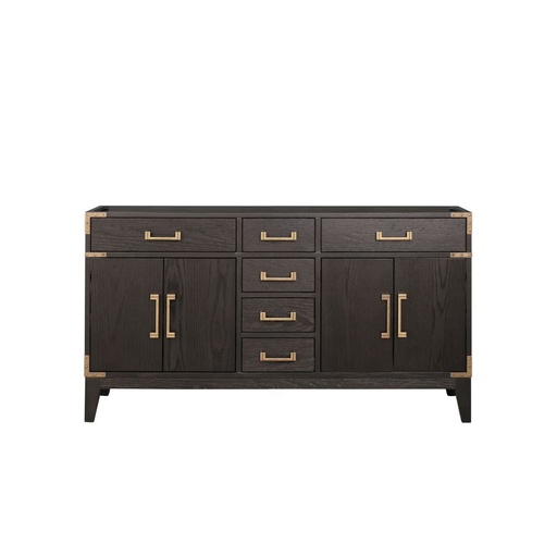 [LVL60DK000] Laurel 60 in W x 22 in. D Brown Oak Double Bath Vanity