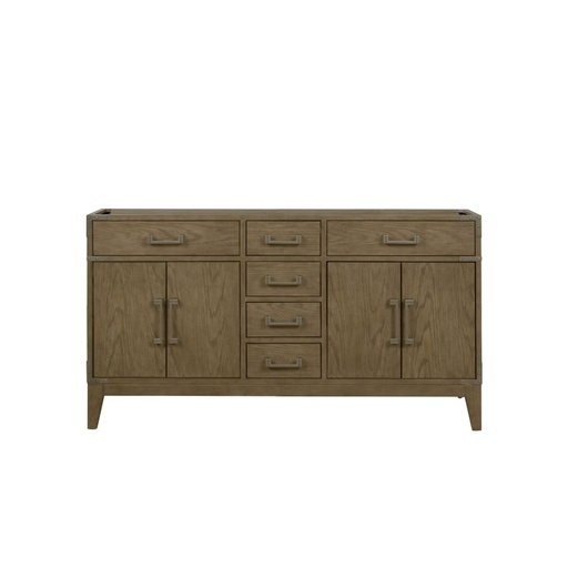 [LVL60DR000] Laurel 60 in W x 22 in. D Grey Oak Double Bath Vanity