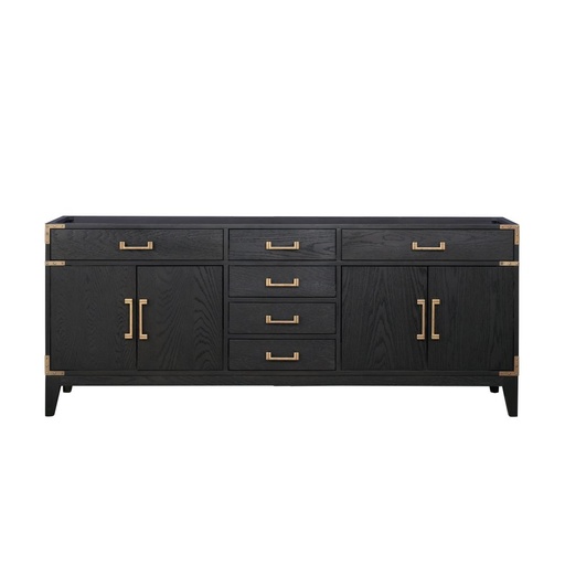 [LVL80DJ000] Laurel 80 in W x 22 in. D Black Oak Double Bath Vanity