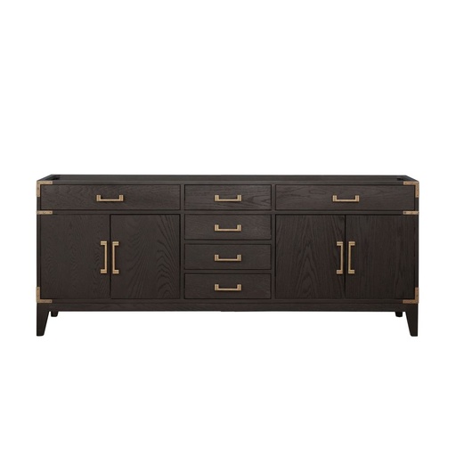[LVL80DK000] Laurel 80 in W x 22 in. D Brown Oak Double Bath Vanity