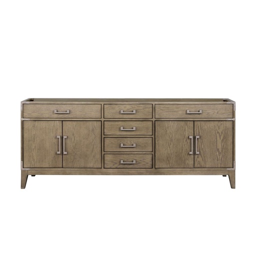 [LVL80DR000] Laurel 80 in W x 22 in. D Grey Oak Double Bath Vanity