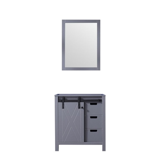 [LVM30SB010] Marsyas 30 in W x 22 in. D Dark Grey Bath Vanity and 28 in Mirror