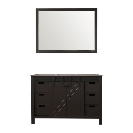 [LVM48SC010] Marsyas 48 in W x 22 in. D Brown Bath Vanity and 44 in Mirror