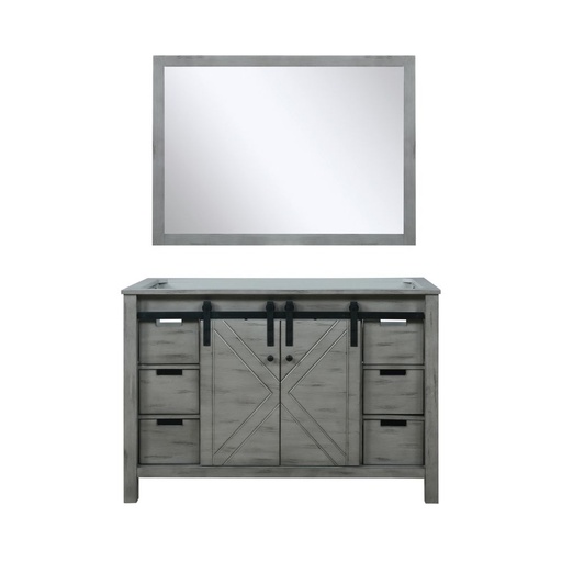 [LVM48SH010] Marsyas 48 in W x 22 in. D Ash Grey Bath Vanity and 44 in Mirror