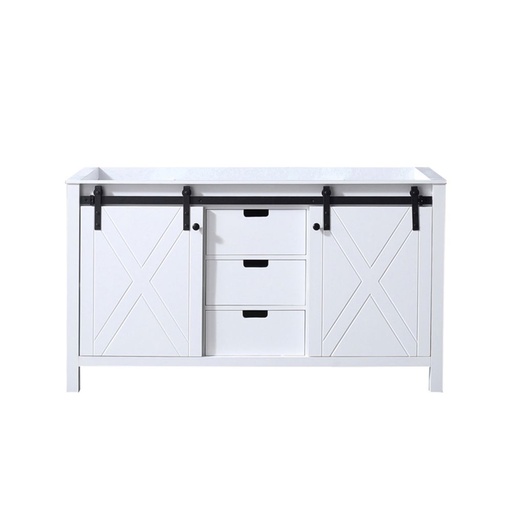 [LVM60DA000] Marsyas 60 in W x 22 in. D White Double Bath Vanity