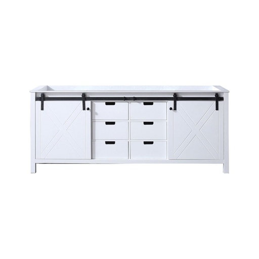 [LVM80DA000] Marsyas 80 in W x 22 in. D White Double Bath Vanity