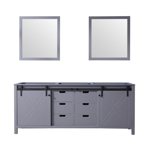 [LVM80DB010] Marsyas 80 in W x 22 in. D Dark Grey Double Bath Vanity and 30 in Mirrors