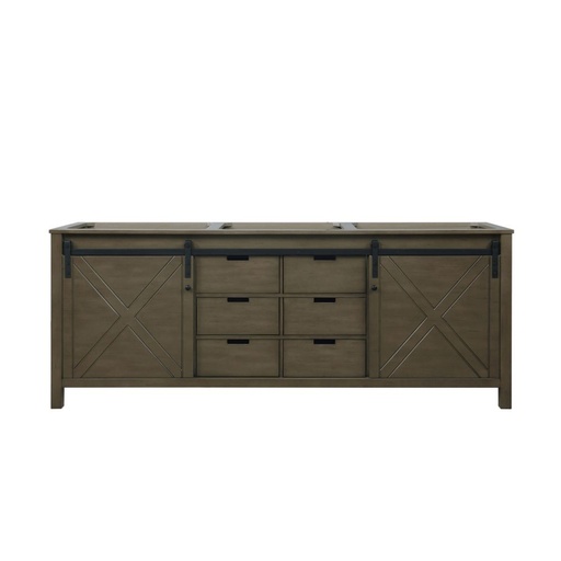 [LVM84DK000] Marsyas 84 in W x 22 in. D Rustic Brown Double Bath Vanity