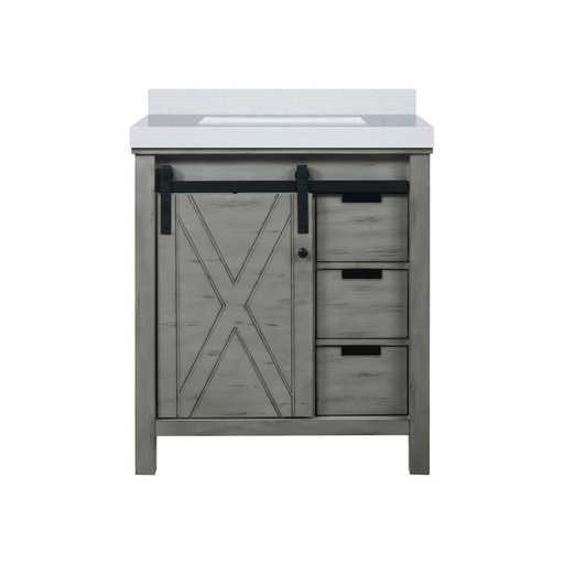 [LVM30SH300] Marsyas 30 in W x 22 in. D Ash Grey Bath Vanity and Cultured Marble Countertop