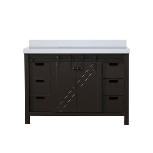 [LVM48SC300] Marsyas 48 in W x 22 in. D Brown Bath Vanity and Cultured Marble Countertop