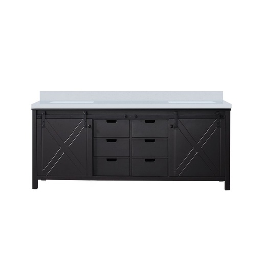 [LVM80DC300] Marsyas 80 in W x 22 in. D Brown Double Bath Vanity and Cultured Marble Countertop