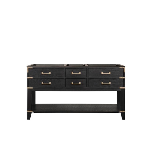 [LVN60DJ000] Norwalk 60 in W x 22 in. D Black Oak Double Bath Vanity