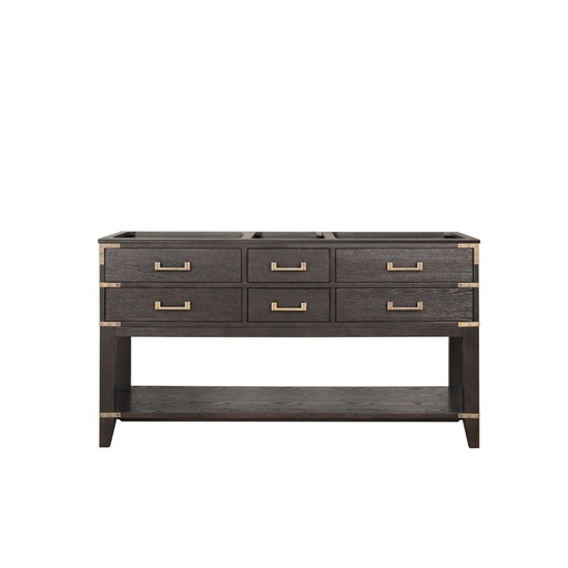 [LVN60DK000] Norwalk 60 in W x 22 in. D Brown Oak Double Bath Vanity