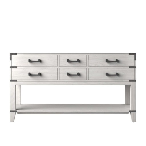 [LVN60DM000] Norwalk 60 in W x 22 in. D White Oak Double Bath Vanity