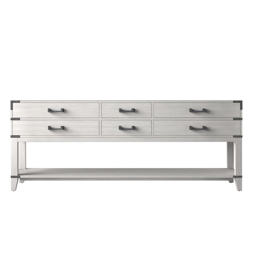 [LVN84DM000] Norwalk 84 in W x 22 in. D White Oak Double Bath Vanity